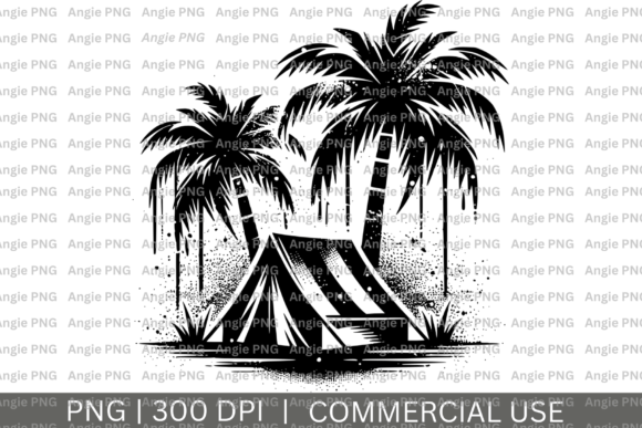 Beach Camping Clipart: A Versatile Design Asset