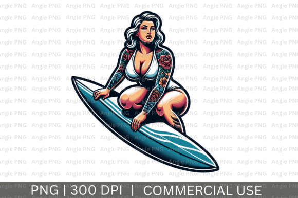 Creative Applications for a Girl and Surfboard PNG