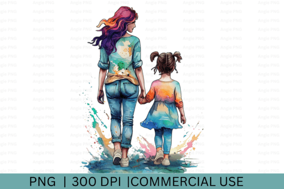 Elegant Watercolor Mother's Day PNG for Creative Projects