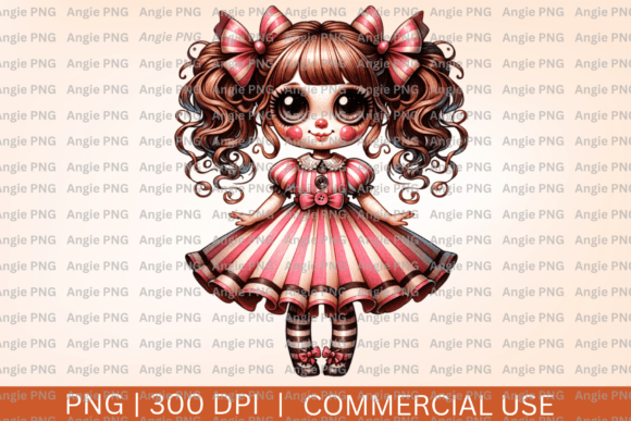 Elevate Your Designs with Halloween Gothic Doll PNG Clipart