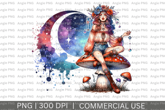 Enchant Your Designs with Halloween Boho Witch PNG Clipart