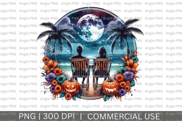 Halloween Watercolor Couple Beach PNG: A Designer's Guide