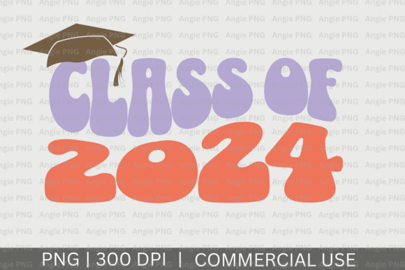 Retro Class of 2024 PNG: A Versatile Design Asset