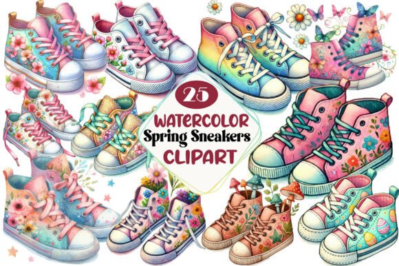 Spring Sneakers Clipart Bundle: Elevate Your Creative Projects