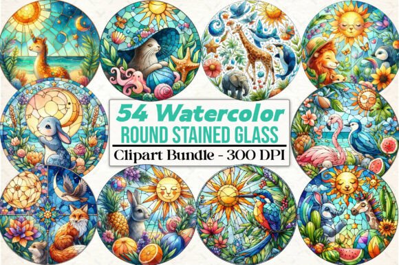 Summer's Artistic Flair: Stained Glass Animal PNGs
